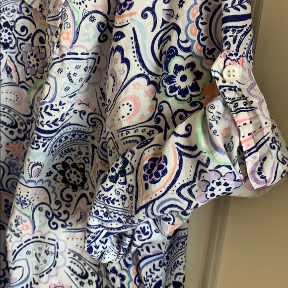 St John’s Bay Pastel Paisley Button Down - Picture 2 of 5